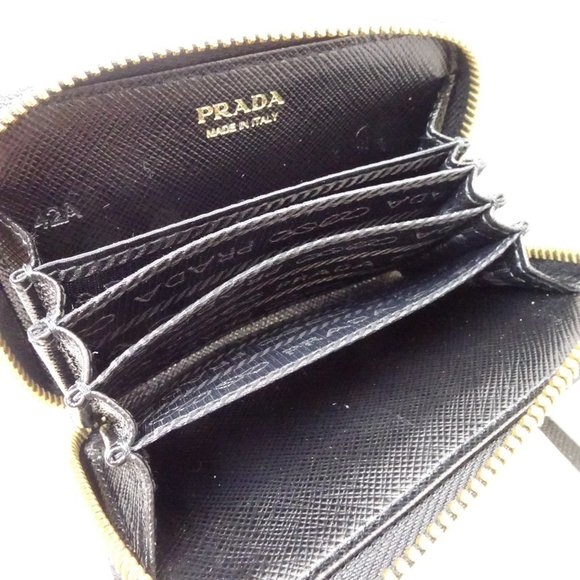 Prada Card Case Saffiano Black - Picture 5 of 6